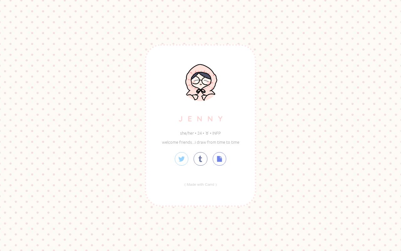 Carrd profile picture for @jen